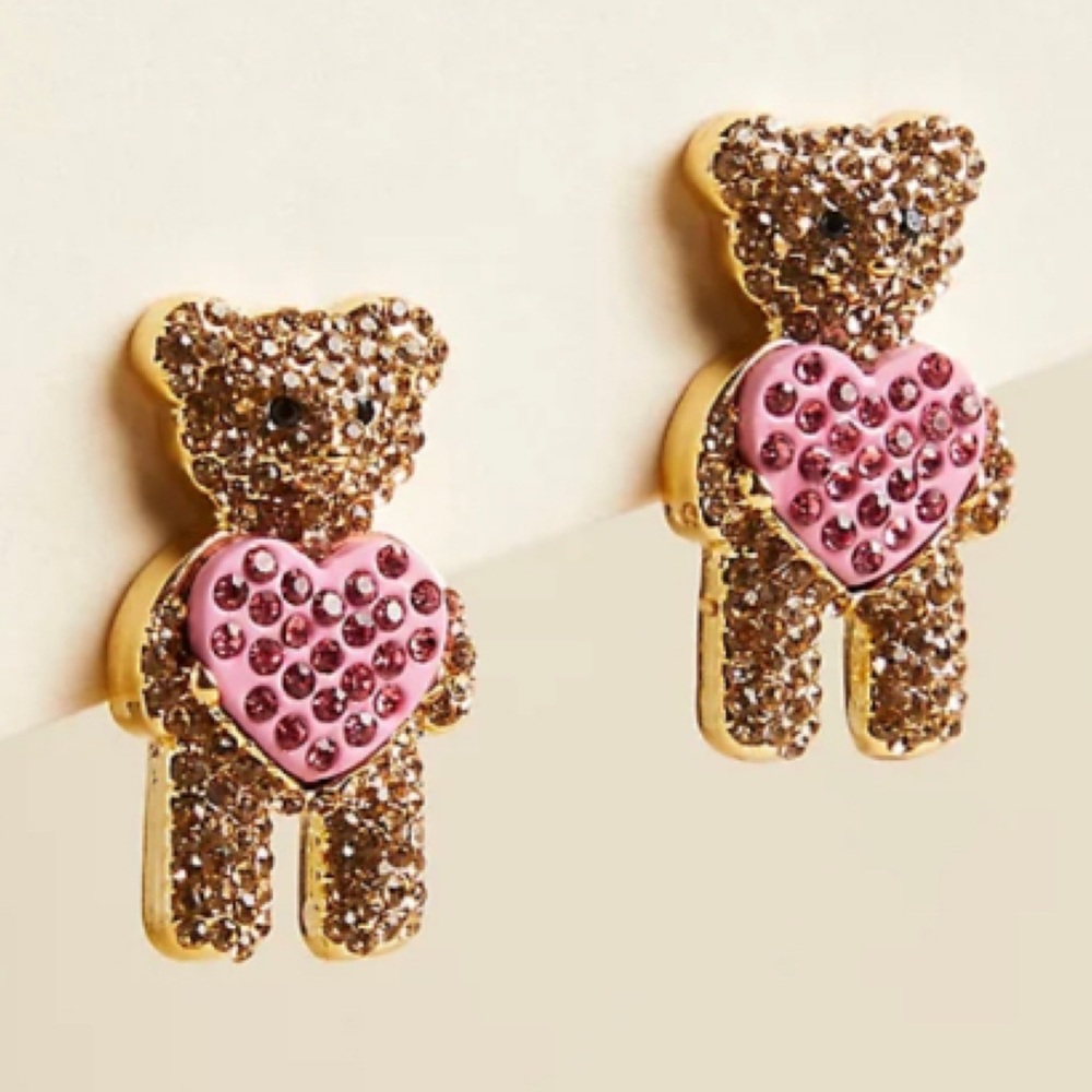 🆕🧸 Teddy Bear Love Earrings NWT Torrid New!